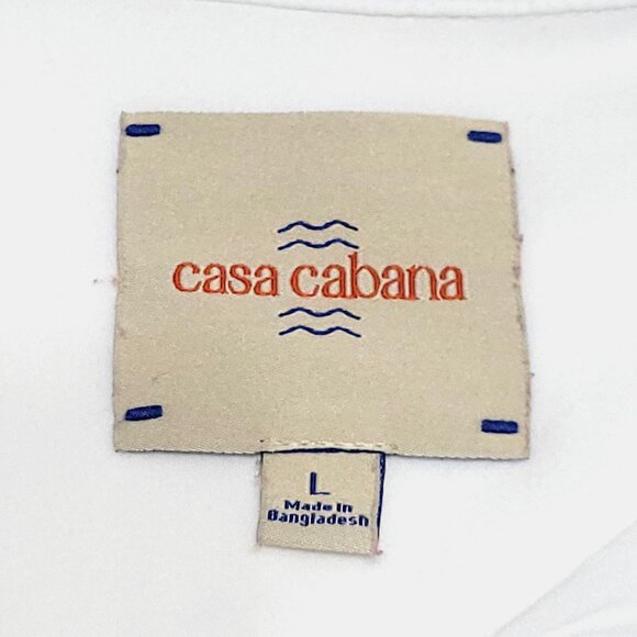 Casa Cabana Womens Long Sleeve Button Up Shirt Size L White Capsule Normcore - Picture 7 of 10